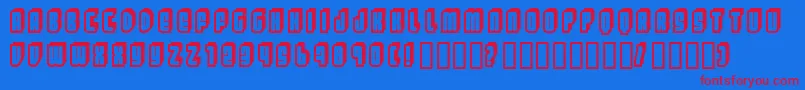 フォントLetters – 赤い文字の青い背景