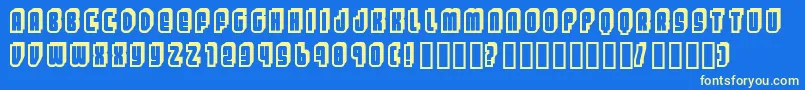 フォントLetters – 黄色の文字、青い背景