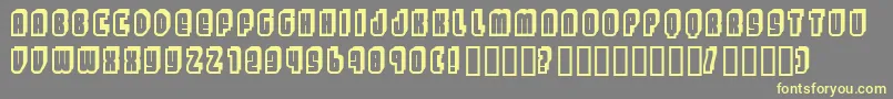 Letters Font – Yellow Fonts on Gray Background