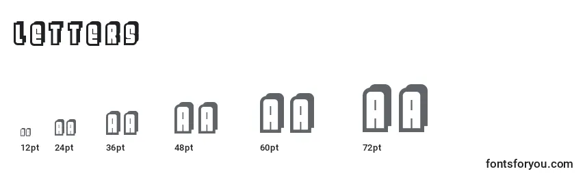 Размеры шрифта Letters