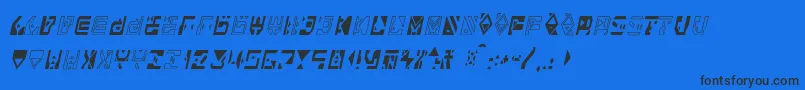 Alianna Font – Black Fonts on Blue Background