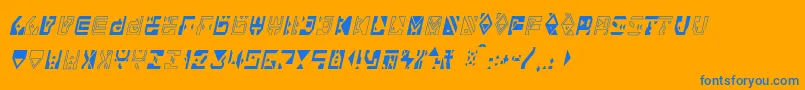 Alianna Font – Blue Fonts on Orange Background