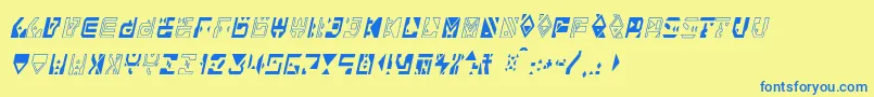 Alianna Font – Blue Fonts on Yellow Background