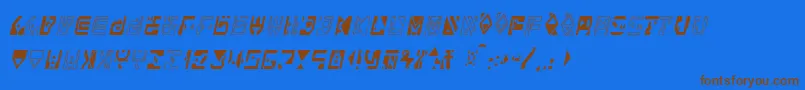 Alianna Font – Brown Fonts on Blue Background