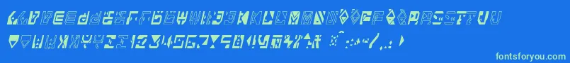 Alianna Font – Green Fonts on Blue Background