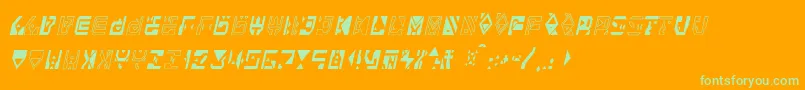 Alianna Font – Green Fonts on Orange Background
