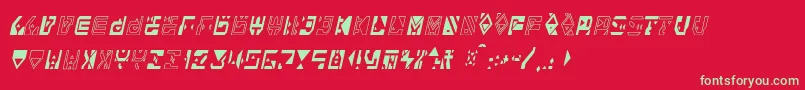 Alianna Font – Green Fonts on Red Background