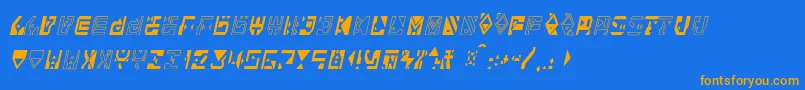 Alianna Font – Orange Fonts on Blue Background