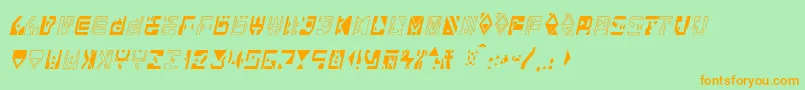Alianna Font – Orange Fonts on Green Background