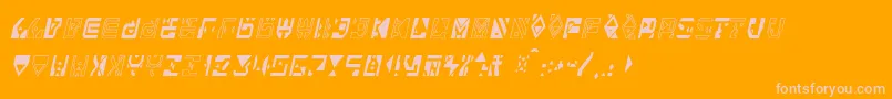 Alianna Font – Pink Fonts on Orange Background