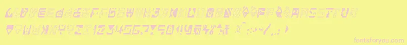 Alianna Font – Pink Fonts on Yellow Background