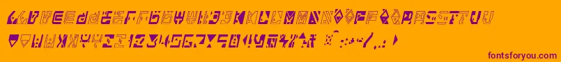 Alianna Font – Purple Fonts on Orange Background