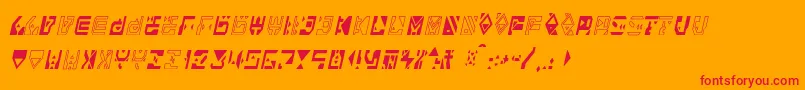 Alianna Font – Red Fonts on Orange Background