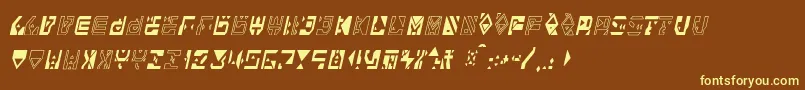 Alianna Font – Yellow Fonts on Brown Background
