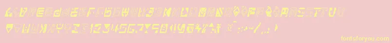 Alianna Font – Yellow Fonts on Pink Background