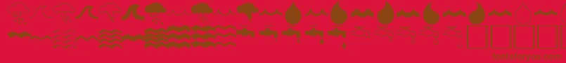 WaterfontRegular Font – Brown Fonts on Red Background