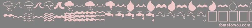 WaterfontRegular Font – Pink Fonts on Gray Background