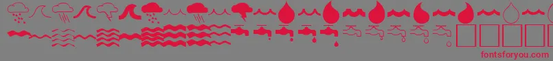 Lisätietoja WaterfontRegular-fontista WaterfontRegular-fontti – punaiset fontit harmaalla taustalla