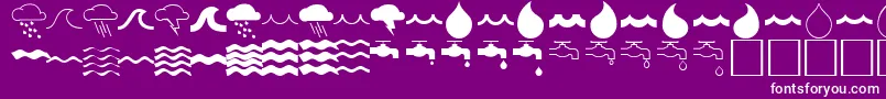 WaterfontRegular Font – White Fonts on Purple Background