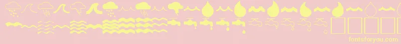 WaterfontRegular Font – Yellow Fonts on Pink Background