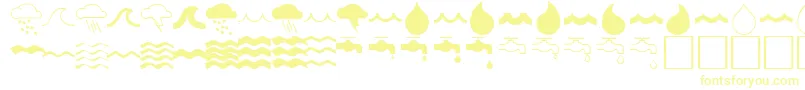 WaterfontRegular Font – Yellow Fonts on White Background