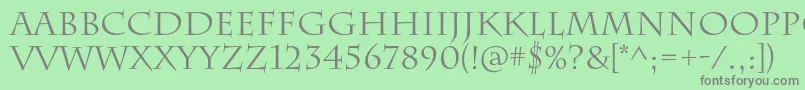 CharlemagnestdRegular Font – Gray Fonts on Green Background