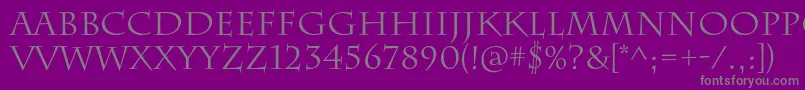 CharlemagnestdRegular Font – Gray Fonts on Purple Background