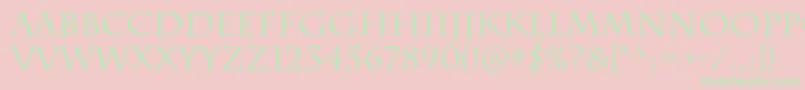 CharlemagnestdRegular Font – Green Fonts on Pink Background