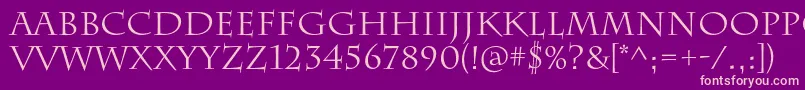 CharlemagnestdRegular Font – Pink Fonts on Purple Background