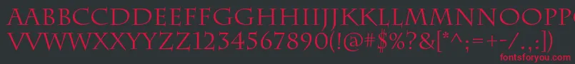 CharlemagnestdRegular Font – Red Fonts on Black Background