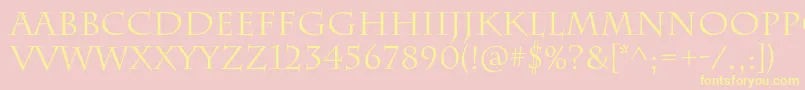 CharlemagnestdRegular Font – Yellow Fonts on Pink Background