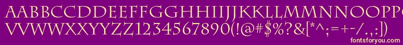 CharlemagnestdRegular Font – Yellow Fonts on Purple Background