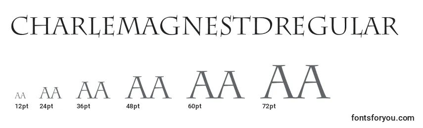 Größen der Schriftart CharlemagnestdRegular