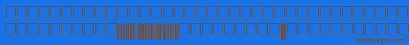 Code39digitstt Font – Brown Fonts on Blue Background