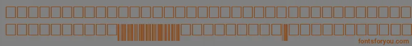 フォントCode39digitstt – 茶色の文字が灰色の背景にあります。