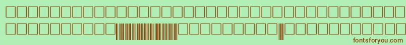 Code39digitstt-fontti – ruskeat fontit vihreällä taustalla