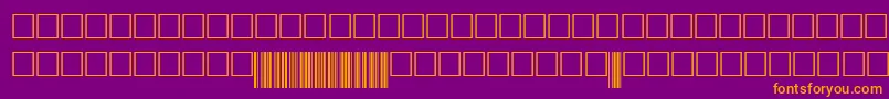 Police Code39digitstt – polices orange sur fond violet