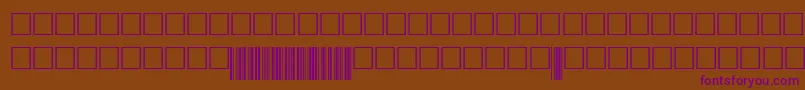 Code39digitstt Font – Purple Fonts on Brown Background