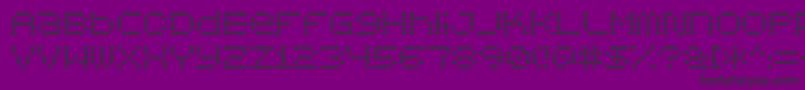 フォント5x5dots – 紫の背景に黒い文字