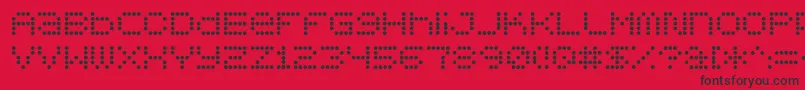 Шрифт 5x5dots – чёрные шрифты на красном фоне