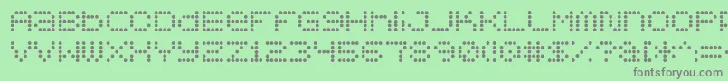 5x5dots Font – Gray Fonts on Green Background