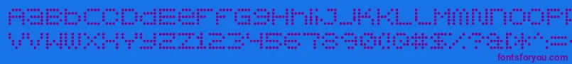 5x5dots Font – Purple Fonts on Blue Background