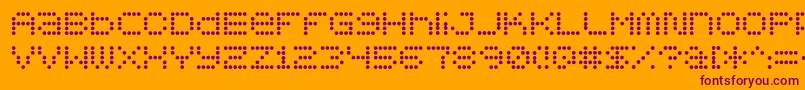 5x5dots Font – Purple Fonts on Orange Background