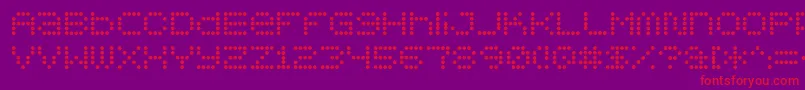 5x5dots Font – Red Fonts on Purple Background