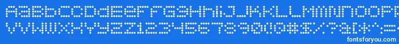 5x5dots Font – White Fonts on Blue Background