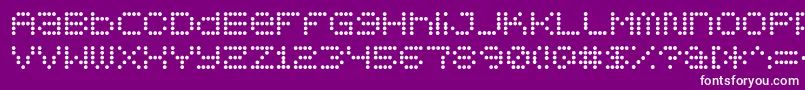 5x5dots Font – White Fonts on Purple Background