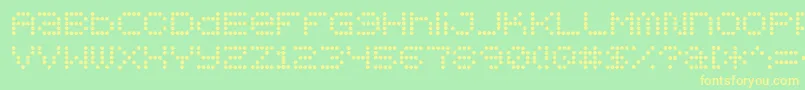 5x5dots Font – Yellow Fonts on Green Background