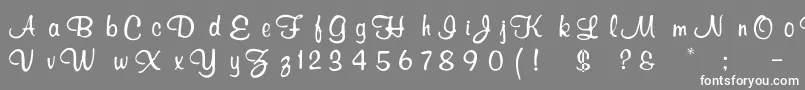 フォントThomassmurrayay – 灰色の背景に白い文字