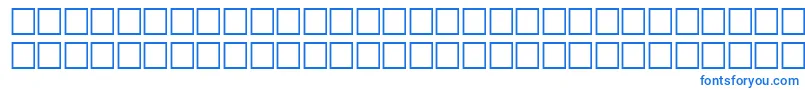 フォントSvobodafwfItalic – 白い背景に青い文字