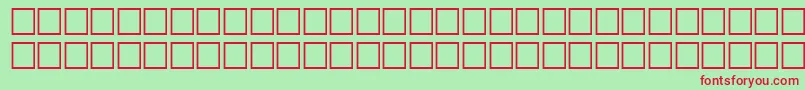 SvobodafwfItalic-fontti – punaiset fontit vihreällä taustalla
